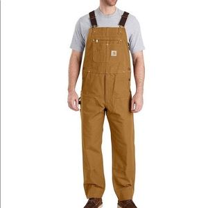 NWT - Carhartt R01 Duck Bib Overalls, Brown, 36x34
